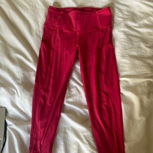 lululemon cropped pink leggings